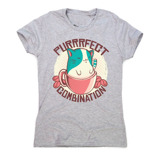 Coffee cat combination - women's funny premium t-shirt