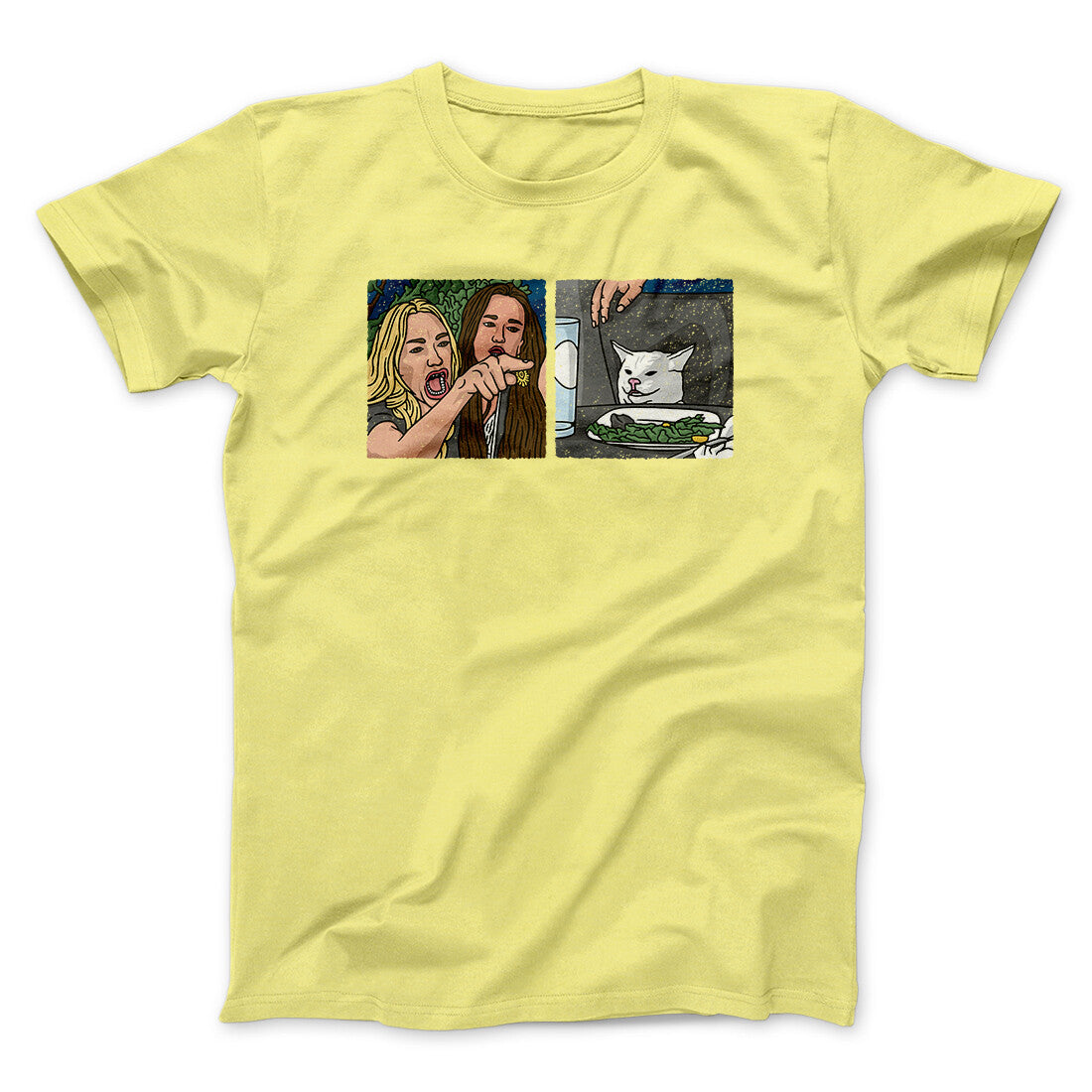 Woman Yelling At A Cat Meme Funny Men/Unisex T-Shirt Hoodie, Sweatshirt | VibeWeaveTees.com (Image 3)