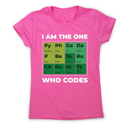 Developer periodic table - women's funny premium t-shirt