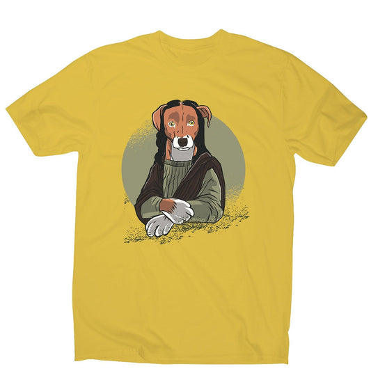 Dog monalisa - men's funny premium t-shirt