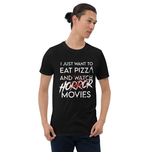 Eat Pizza and Watch Horror Movies T-Shirt