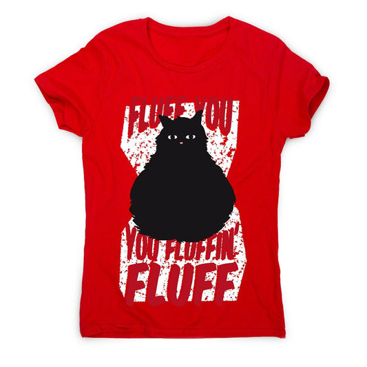 Fluffy cat - women's funny premium t-shirt