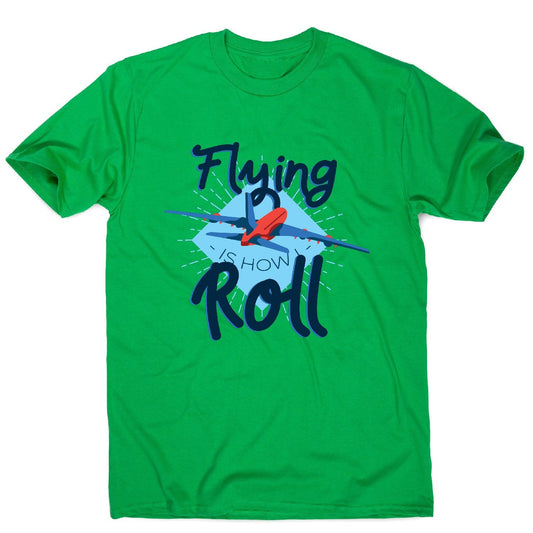 Flying airplane - funny men's t-shirt