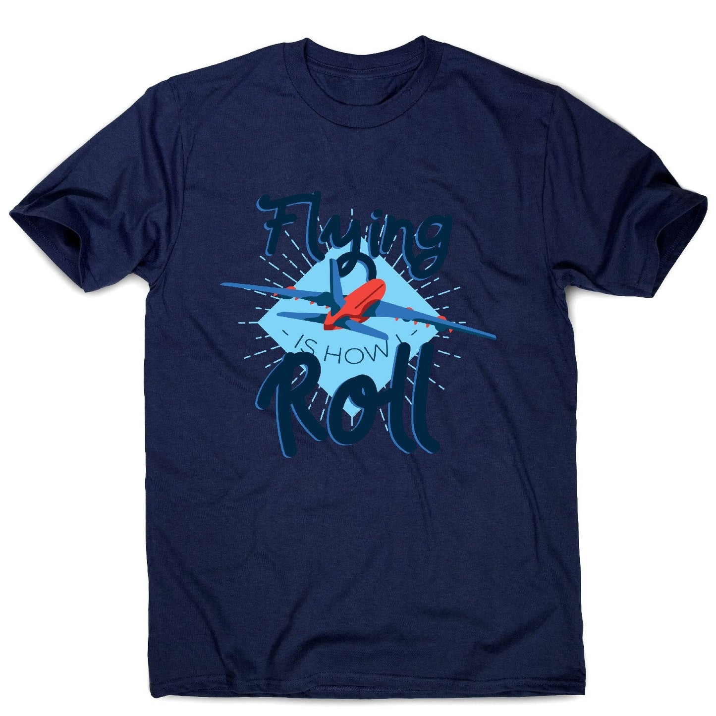 Flying airplane - funny men's t-shirt
