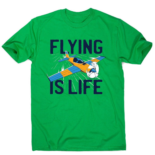 Flying is life - men's funny premium t-shirt
