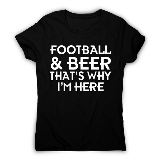 Football & beer awesome funny t-shirt women's