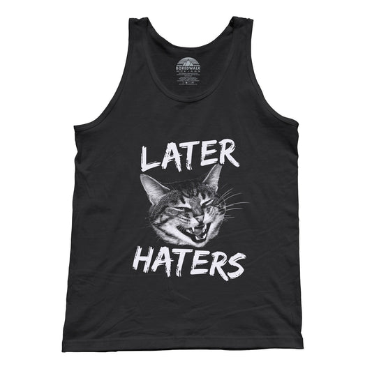 Unisex Later Haters Tank Top Funny Cat Shirt