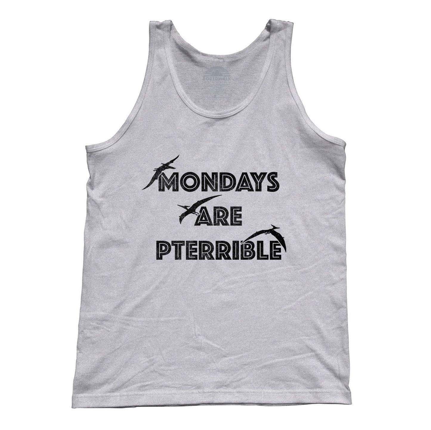 Unisex Mondays Are Pterrible Tank Top - Funny Dinosaur Shirt