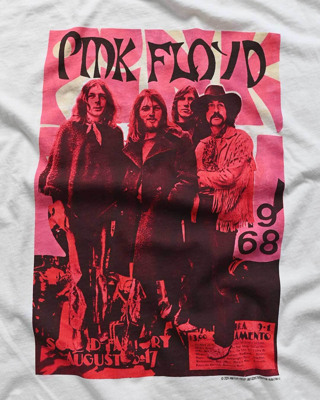 Pink Floyd 1968 White Photo Tee