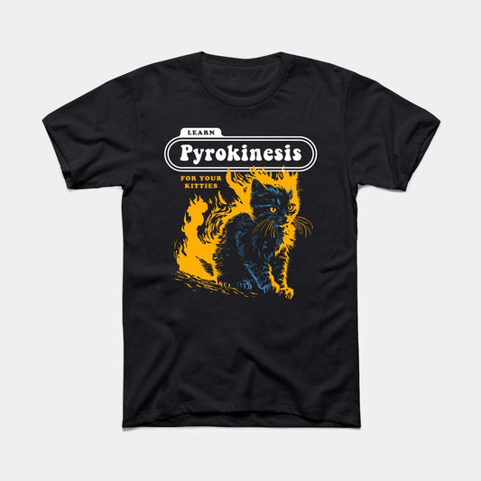 Pyrokinesis For Kitties Adult Unisex Tee