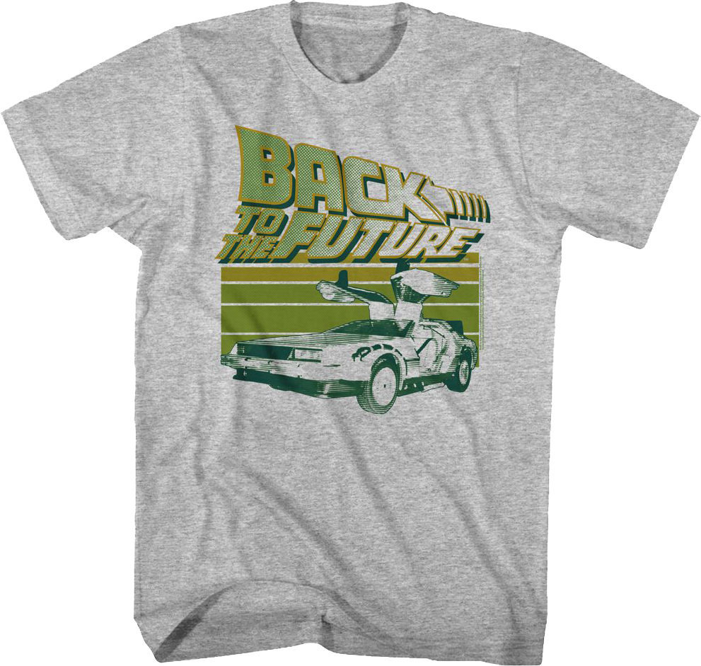 Retro Time Traveling DeLorean Back To The Future T-Shirt