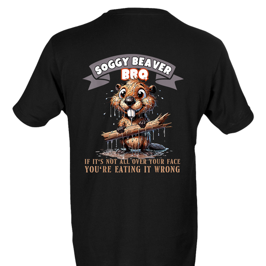 Soggy Beaver BBQ Funny Men T-Shirt
