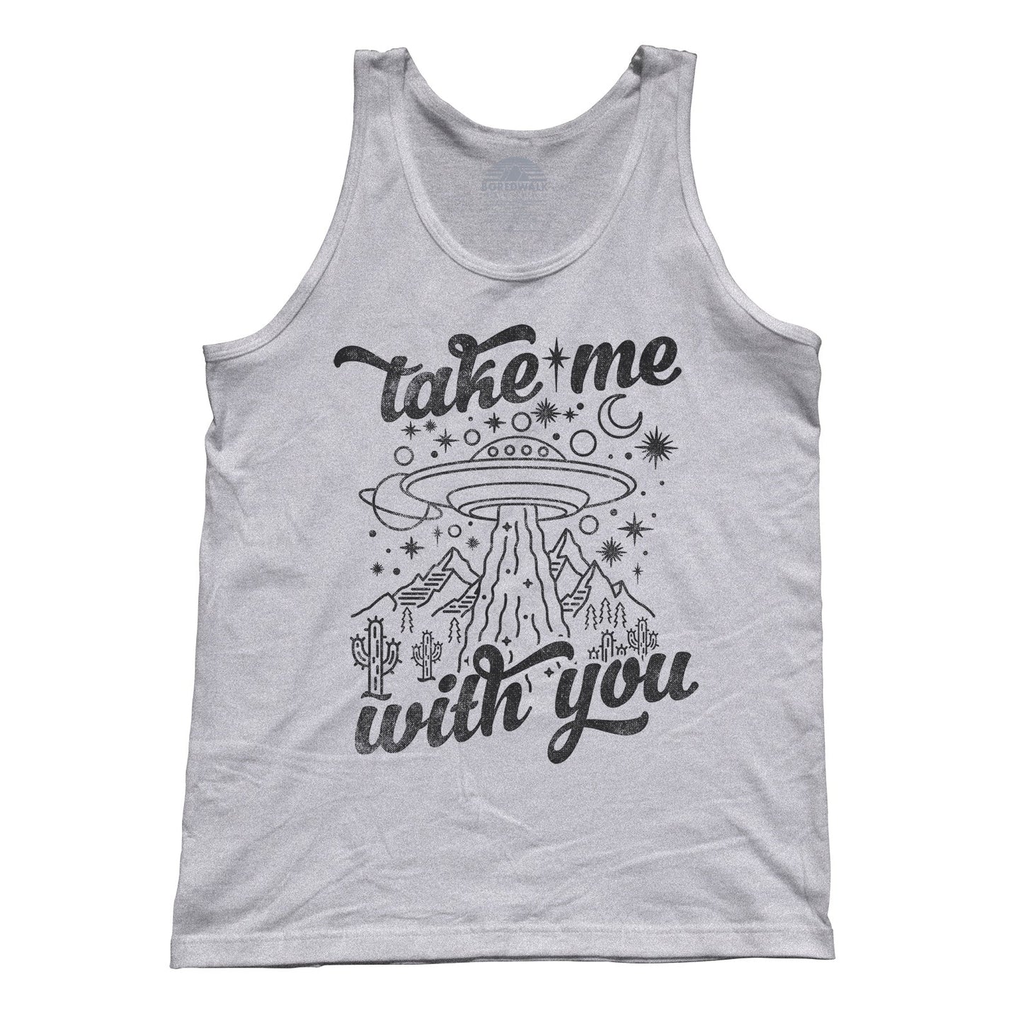 Unisex Take Me With You Alien UFO Shirt Tank Top