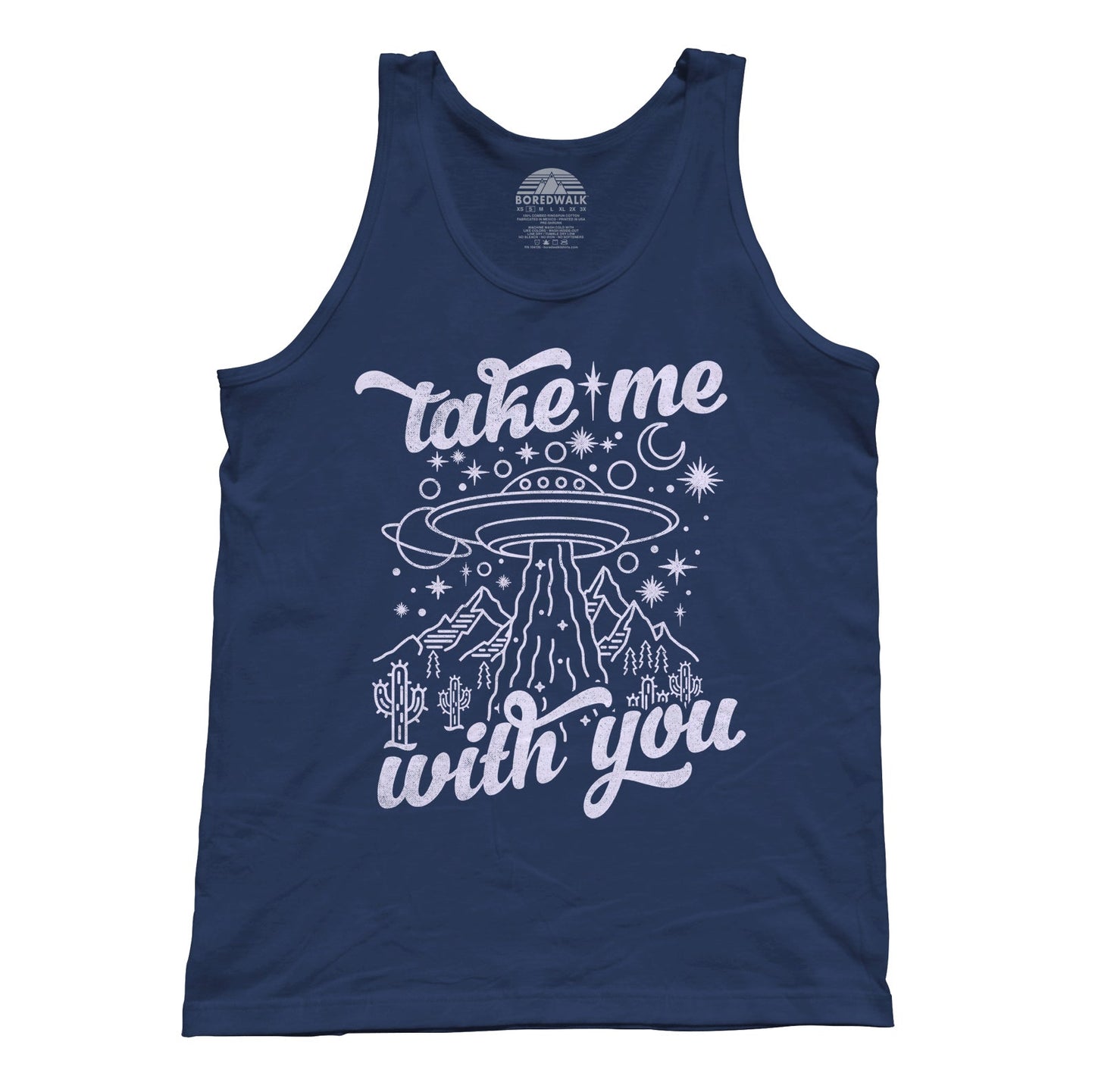 Unisex Take Me With You Alien UFO Shirt Tank Top