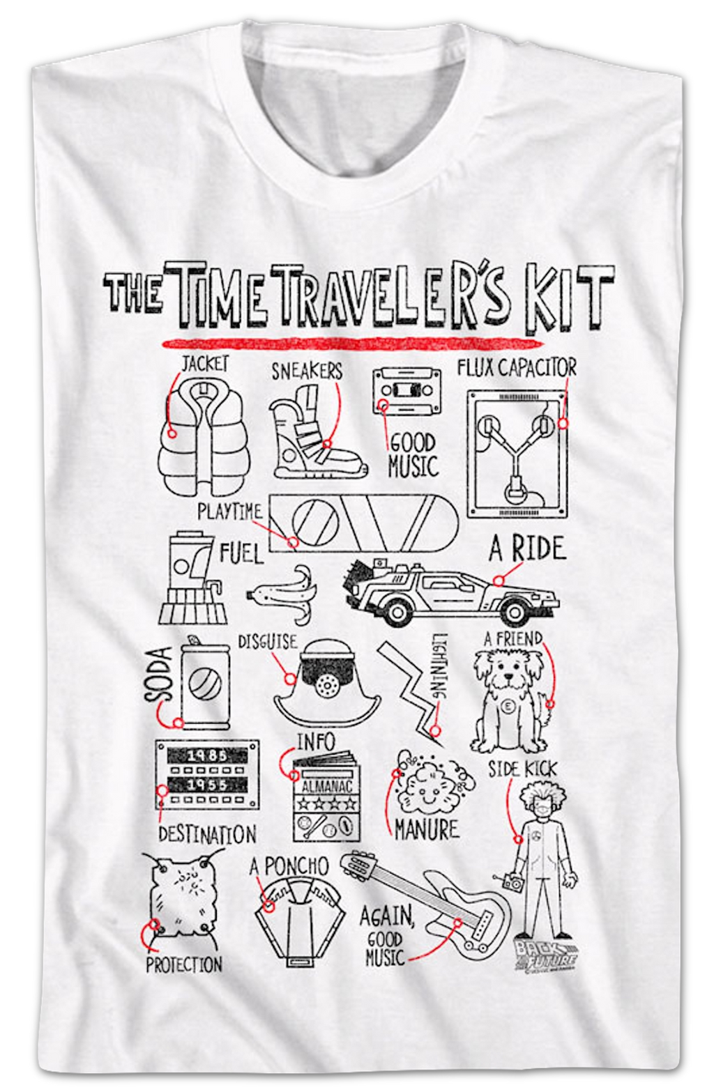 Time Traveler's Kit Back To The Future T-Shirt