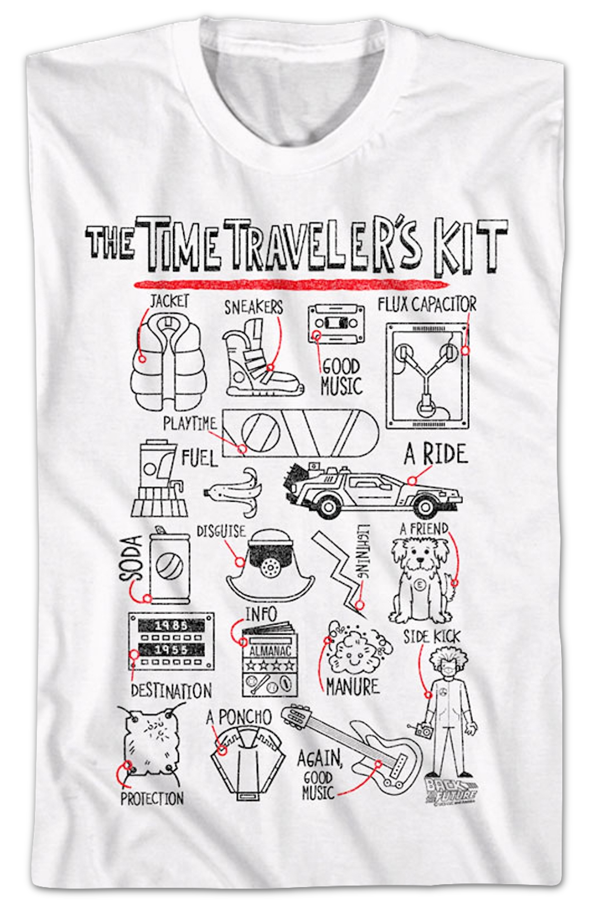 Time Traveler's Kit Back To The Future T-Shirt