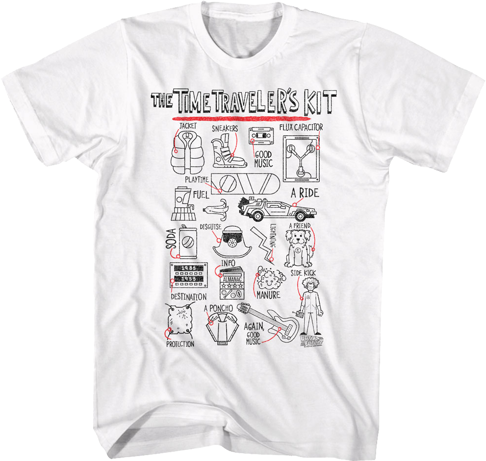 Time Traveler's Kit Back To The Future T-Shirt