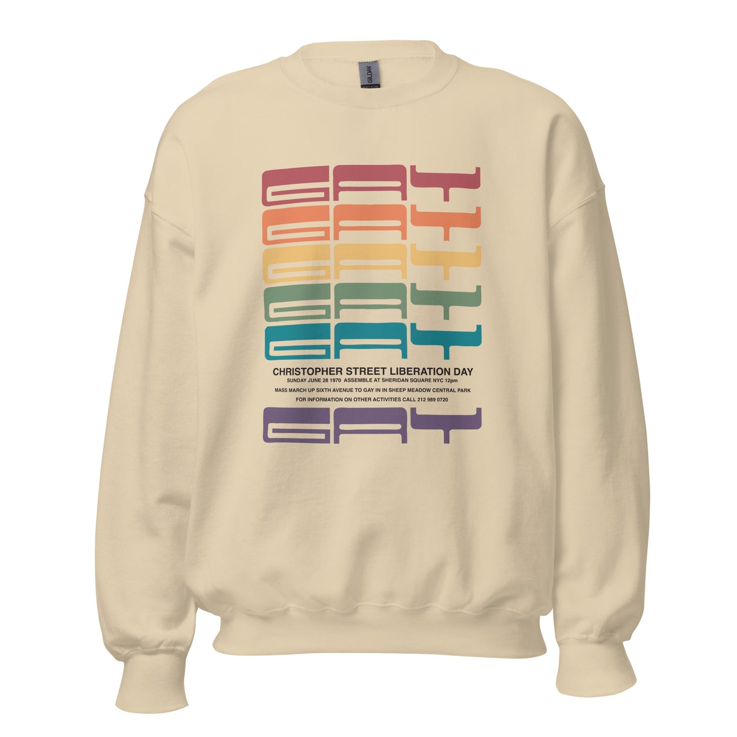 1970 Gay Liberation First March Poster Unisex Sweatshirt
