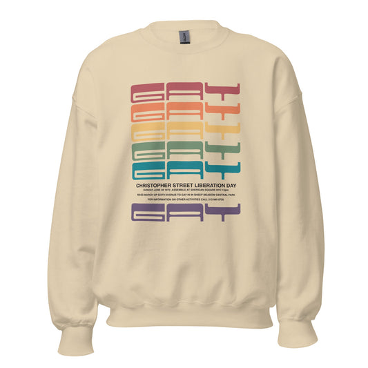 1970 Gay Liberation First March Poster Unisex Sweatshirt
