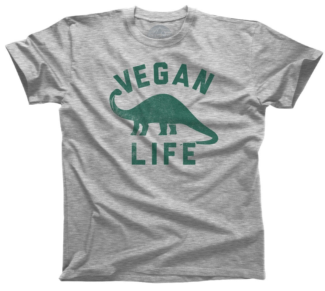 Men's Brontosaurus Vegan Life T-Shirt Funny Vegan Shirt