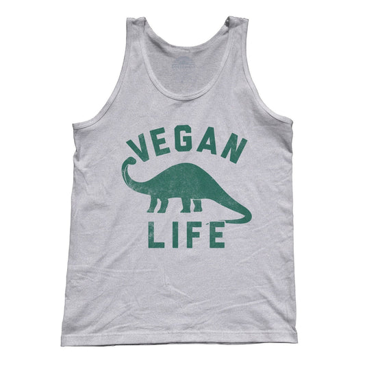 Unisex Brontosaurus Vegan Life Tank Top - Funny Vegan Shirt