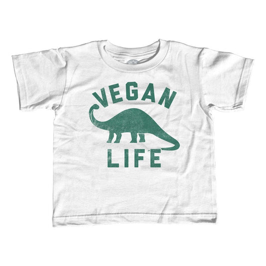 Girl's Brontosaurus Vegan Life T-Shirt - Unisex Fit - Funny Vegan Shirt