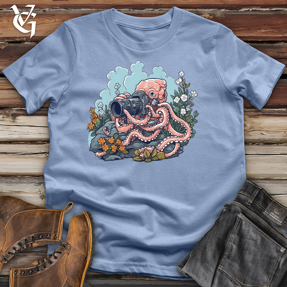 Octopus Photographer Cotton Tee