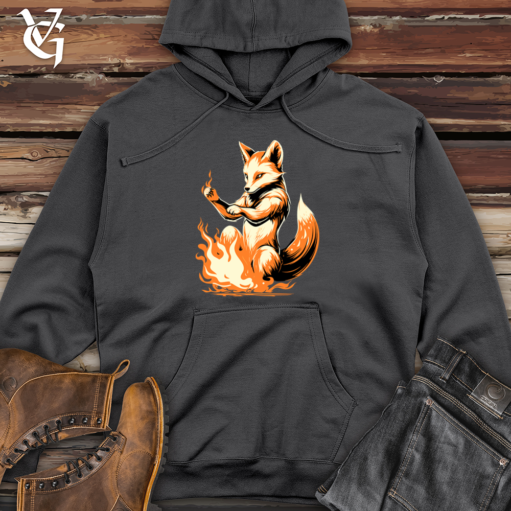 Vintage Fire Fox Midweight Hooded Sweatshirt
