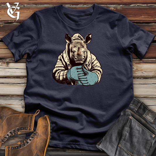 Vintage Mitten Wearing Rhino Cotton Tee