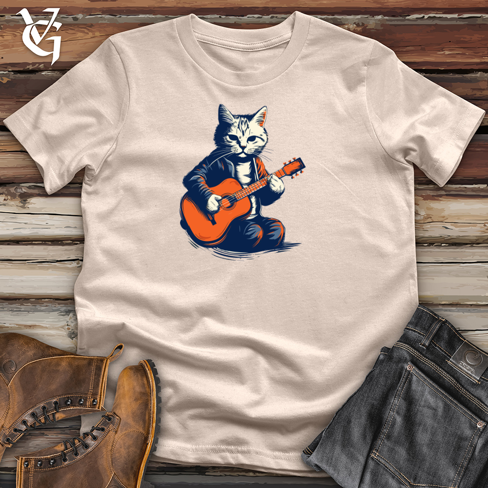Vintage Guitar Cat Cotton Tee