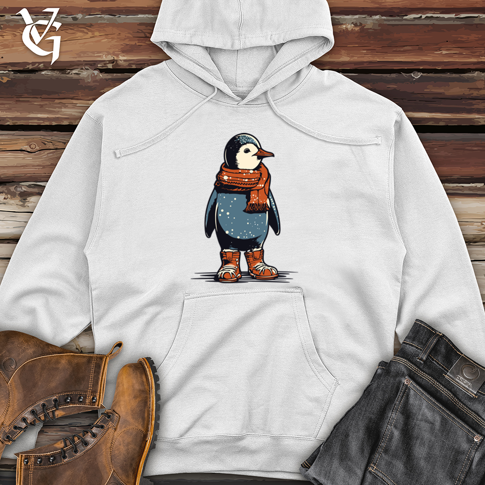 Vintage Snow Boot Penguin Midweight Hooded Sweatshirt