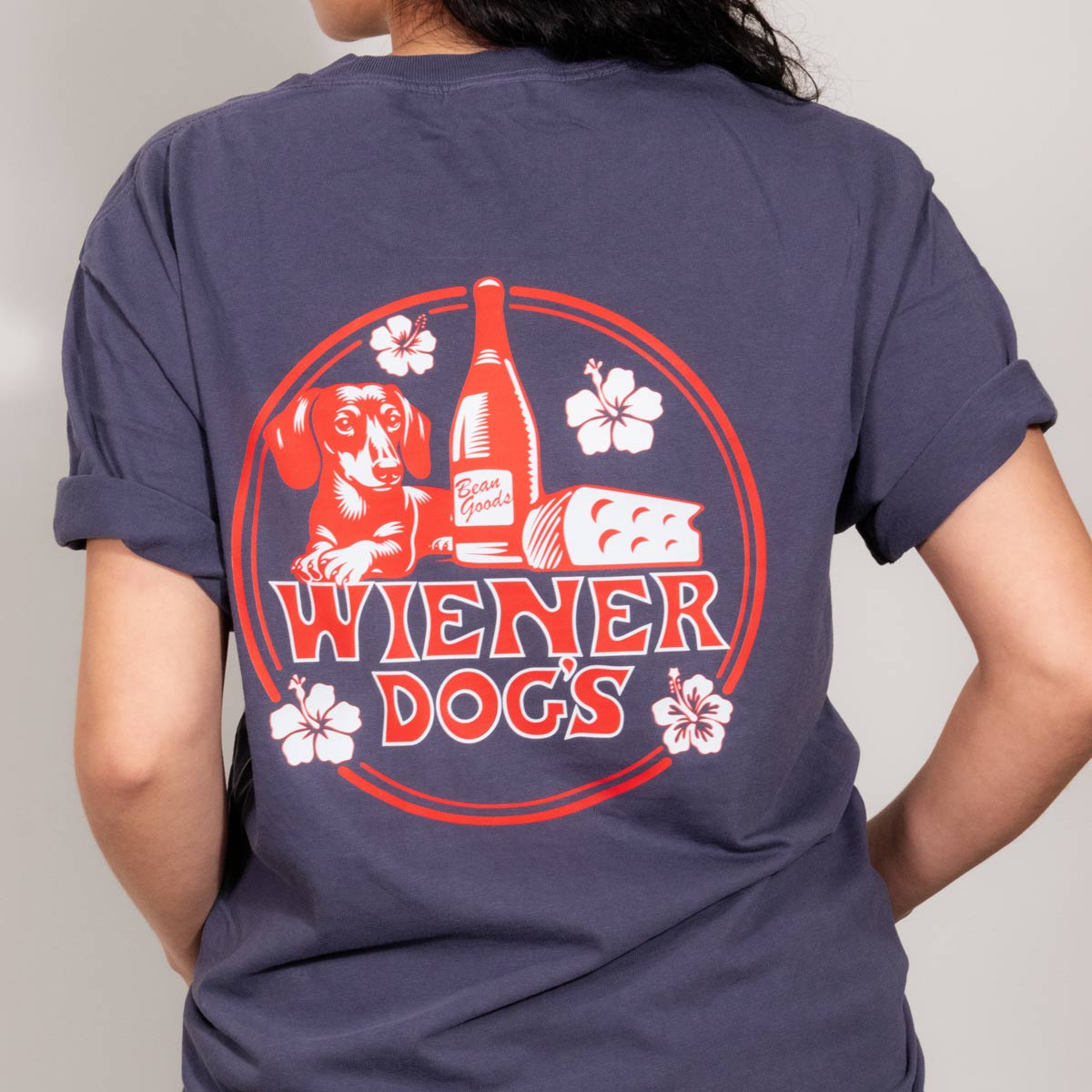 wiener dogÃ¢â‚¬â„¢s unisex tee | navy